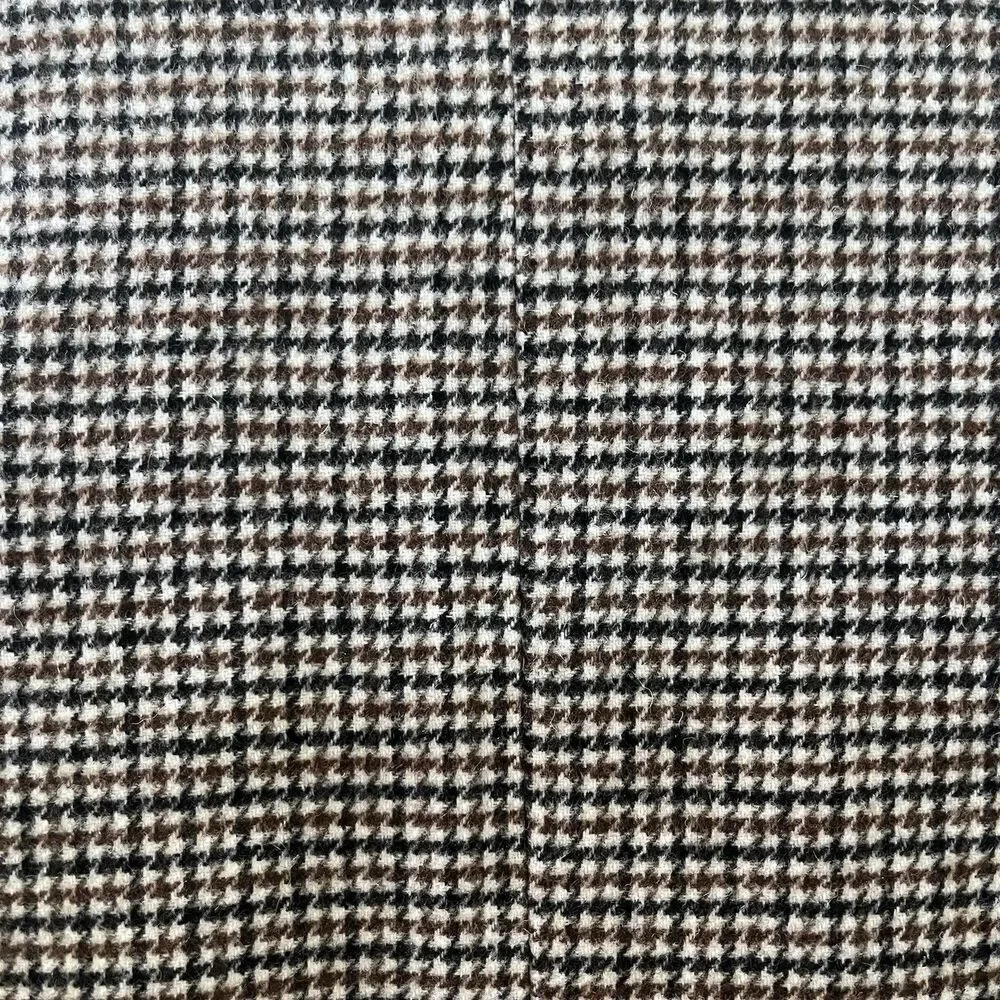 Zara Girls Two Tone Wool Blend Plaid Tweed Coat Brown Black Size 10